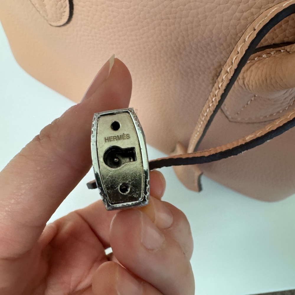 Blush Pink Dome Leather Bag - Picture 8 of 11